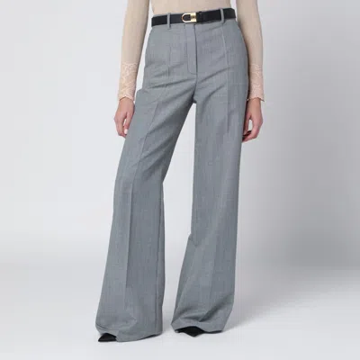 Valentino Vichy-check Wool-blend Trousers In Animal Print