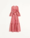 Valentino Houndstooth-pattern Maxi Dress In Ivoire/paris