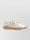 Valentino Village High-top Sneakers With Unique Leather Imperfections In Silver