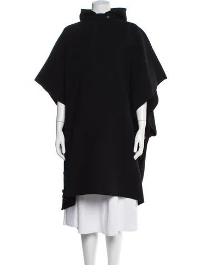 Pre-owned Valentino Vintage 1970's Coat In Black