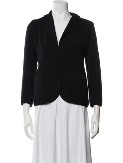 Pre-owned Valentino Vintage 1980's Blazer In Black
