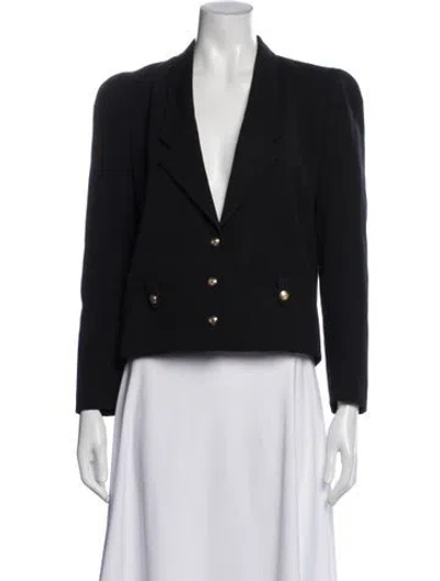Pre-owned Valentino Vintage 1980's Blazer In Black