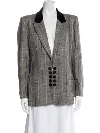 Pre-owned Valentino Vintage 1980's Blazer In Black