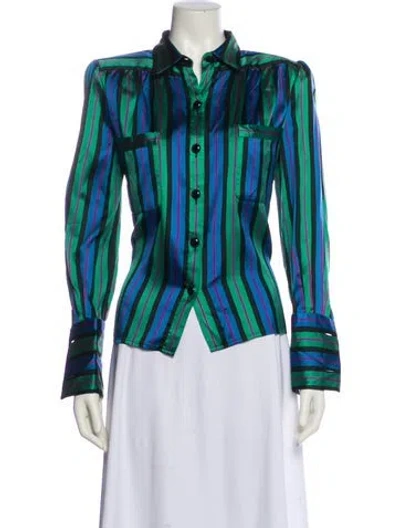 Pre-owned Valentino Vintage 1980's Blazer In Blue