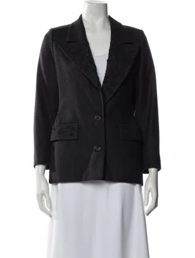 Pre-owned Valentino Vintage 1980's Blazer In Gray