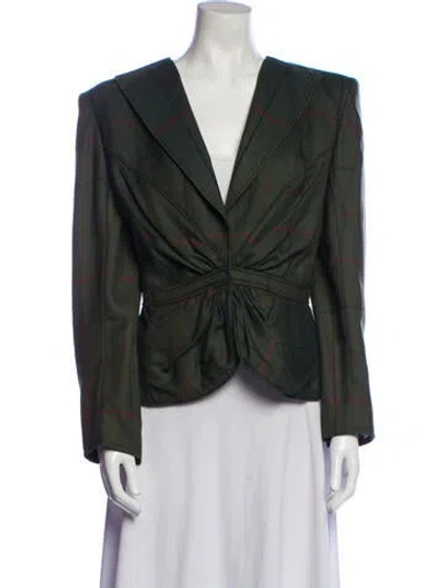 Pre-owned Valentino Vintage 1980's Blazer In Green