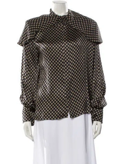 Pre-owned Valentino Vintage 1980's Blouse In Black