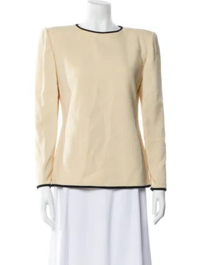 Pre-owned Valentino Vintage 1980's Blouse In Neutral