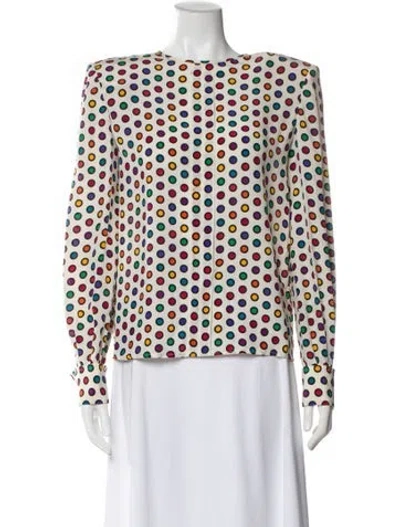 Pre-owned Valentino Vintage 1980's Blouse In Neutral