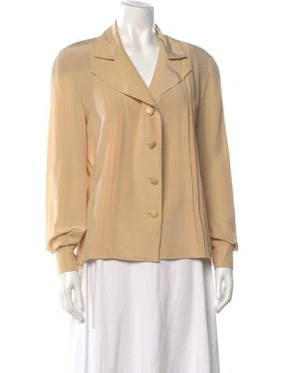 Pre-owned Valentino Vintage 1980's Blouse In Neutrals