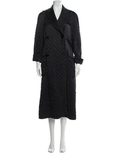 Pre-owned Valentino Vintage 1980's Coat In Black