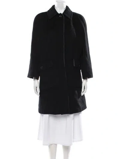 Pre-owned Valentino Vintage 1980's Coat In Black
