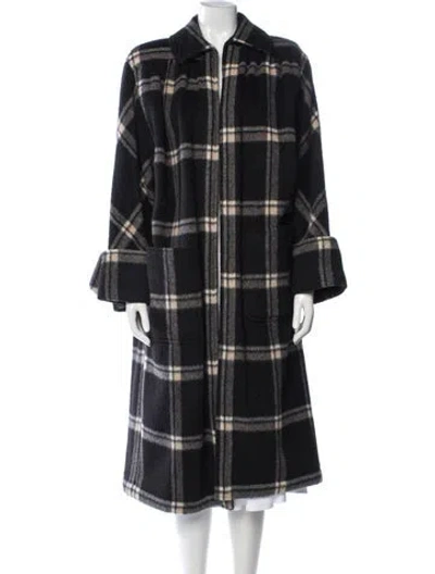 Pre-owned Valentino Vintage 1980's Coat In Black