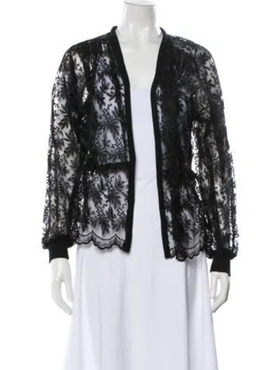 Pre-owned Valentino Vintage 1980's Evening Jacket In Black