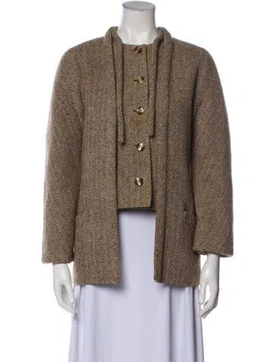 Pre-owned Valentino Vintage 1980's Evening Jacket In Gray