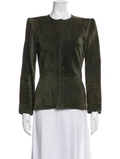 Pre-owned Valentino Vintage 1980's Jacket In Green