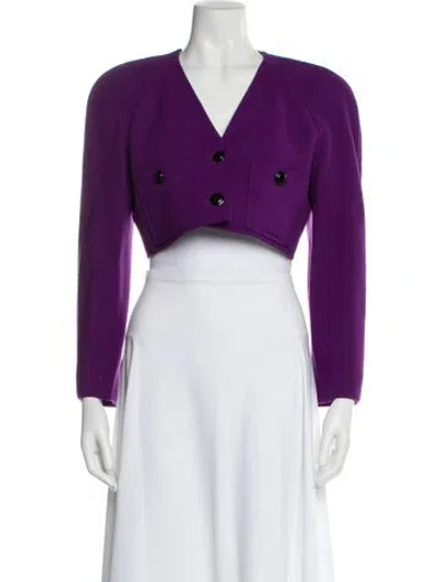 Pre-owned Valentino Vintage 1980's Jacket In Purple