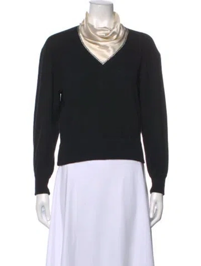 Pre-owned Valentino Vintage 1980's Sweater In Black