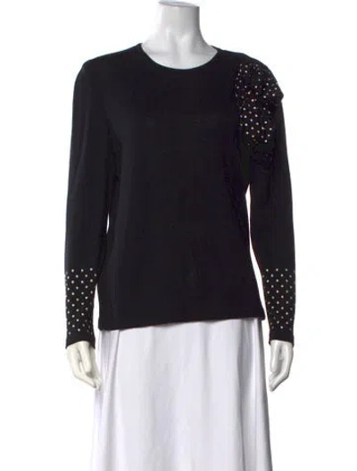 Pre-owned Valentino Vintage 1980's Sweater In Black/white