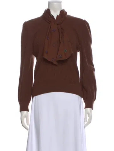 Pre-owned Valentino Vintage 1980's Sweater In Brown