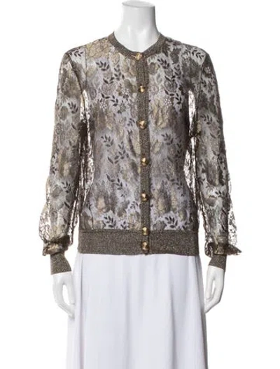 Pre-owned Valentino Vintage 1980's Sweater In Gold/metallic