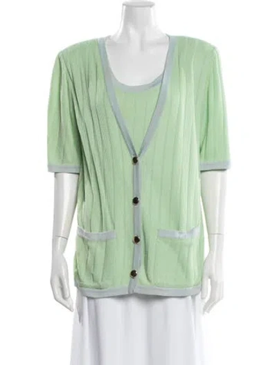 Pre-owned Valentino Vintage 1980's Sweater In Green