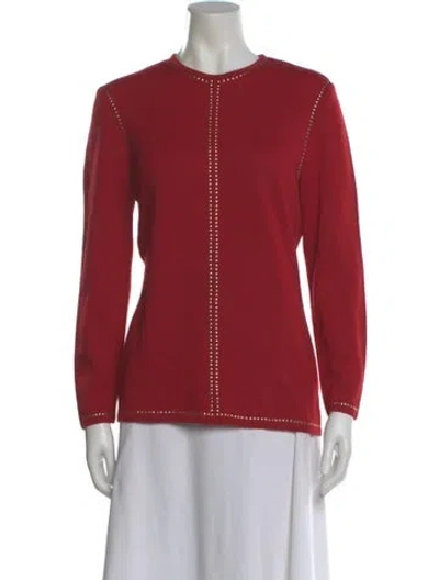 Pre-owned Valentino Vintage 1980's Sweater In Red