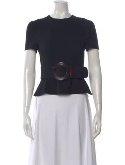 Pre-owned Valentino Vintage 1980's Top In Black
