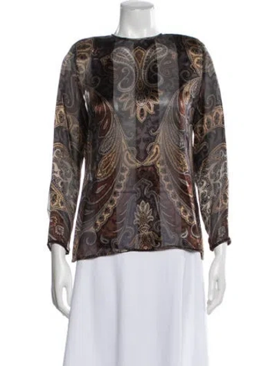 Pre-owned Valentino Vintage 1980's Top In Multi