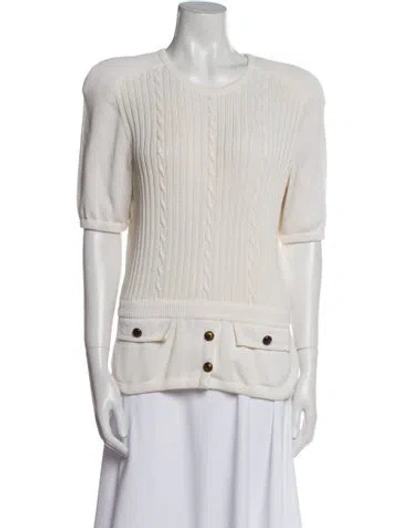Pre-owned Valentino Vintage 1980's Top In Neutral