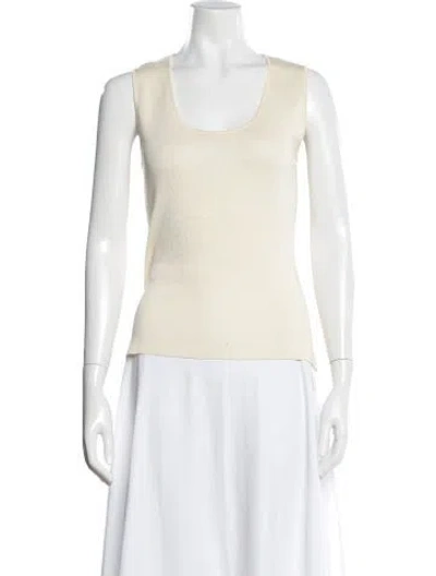Pre-owned Valentino Vintage 1980's Top In Neutrals