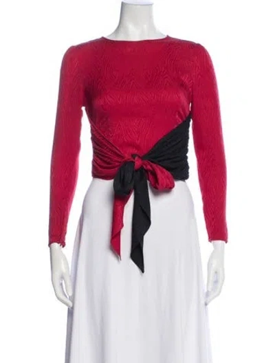 Pre-owned Valentino Vintage 1980's Top In Red