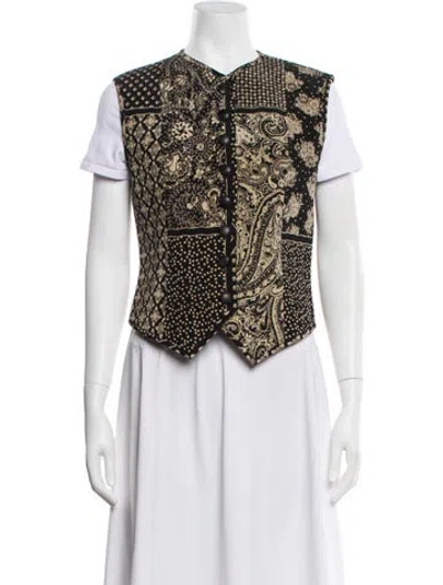 Pre-owned Valentino Vintage 1980's Vest In Black