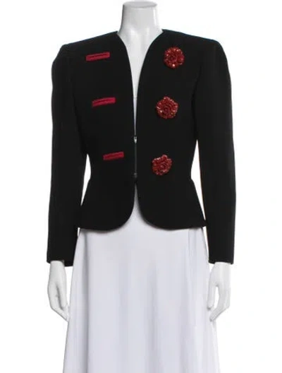 Pre-owned Valentino Vintage 1988 Jacket In Black