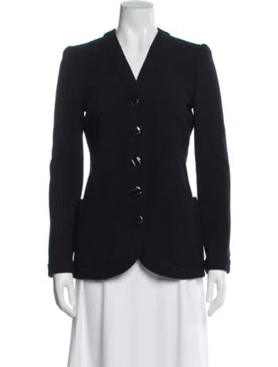 Pre-owned Valentino Vintage 1990's Blazer In Blue
