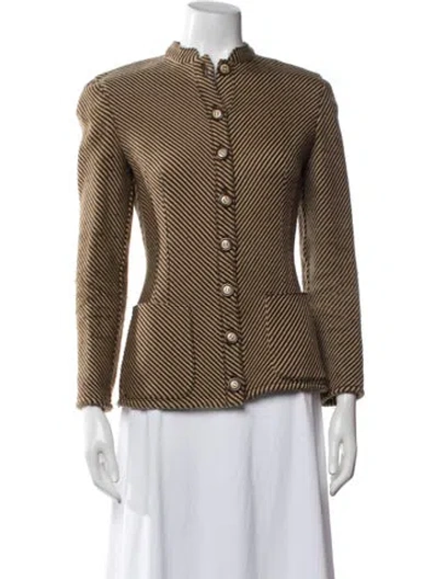 Pre-owned Valentino Vintage 1990's Blazer In Brown/neutrals