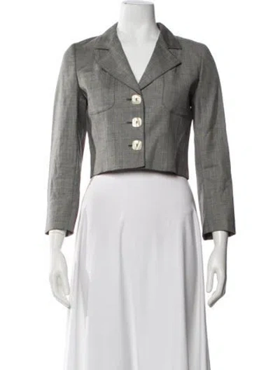 Pre-owned Valentino Vintage 1990's Blazer In Gray