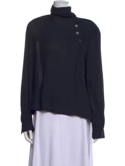 Pre-owned Valentino Vintage 1990's Blouse In Black