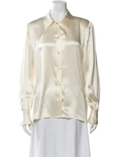 Pre-owned Valentino Vintage 1990's Blouse In Neutral