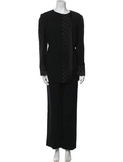 Pre-owned Valentino Vintage 1990's Pantsuit In Black