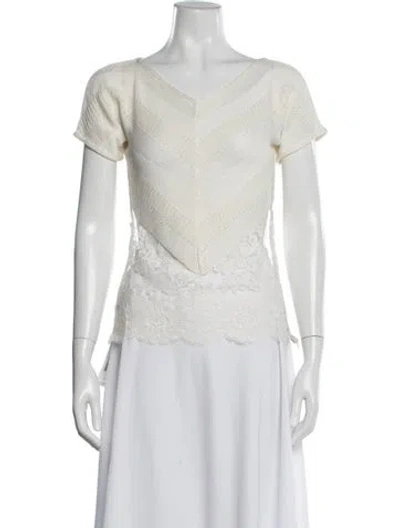 Pre-owned Valentino Vintage 1990's Top In White