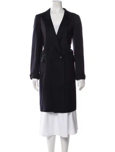 Pre-owned Valentino Vintage 1990's Trench Coat In Blue