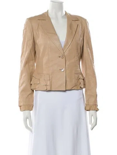 Pre-owned Valentino Vintage 2000's Biker Jacket In Neutral