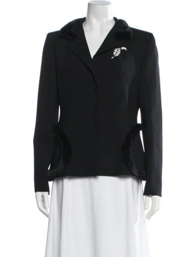 Pre-owned Valentino Vintage 2000's Blazer In Black