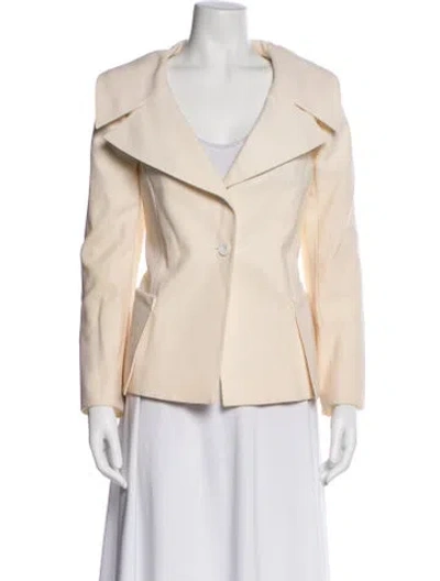 Pre-owned Valentino Vintage 2000's Blazer In Neutral