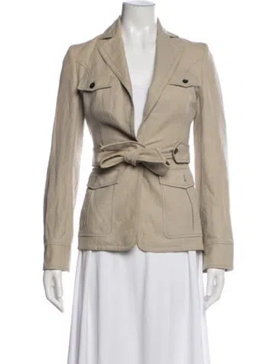 Pre-owned Valentino Vintage 2000's Blazer In Neutral