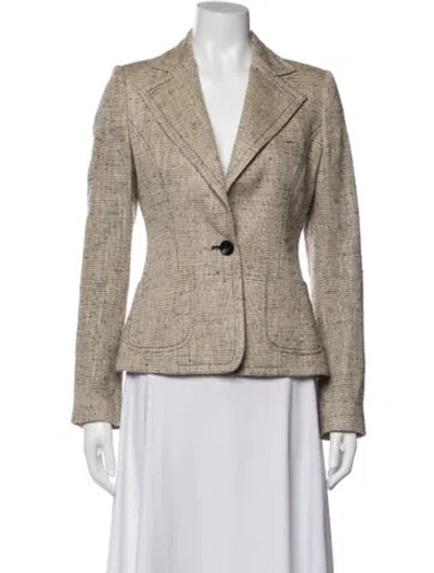 Pre-owned Valentino Vintage 2000's Blazer In Neutrals