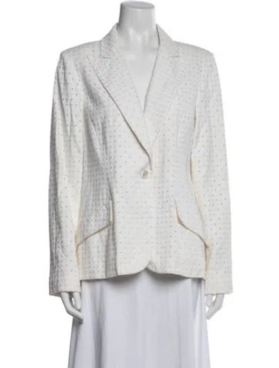 Pre-owned Valentino Vintage 2000's Blazer In White