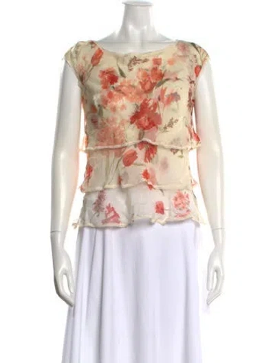 Pre-owned Valentino Vintage 2000's Blouse In Neutral