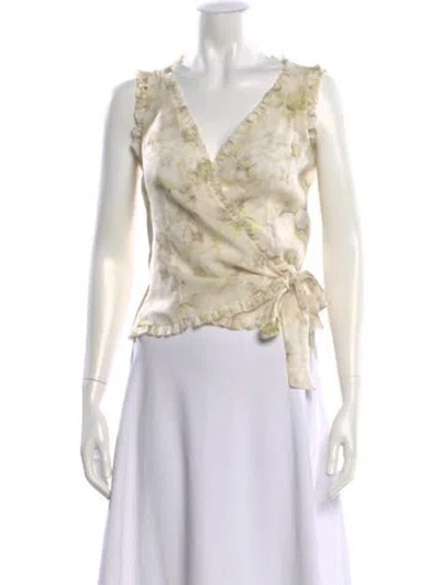 Pre-owned Valentino Vintage 2000's Blouse In Neutral